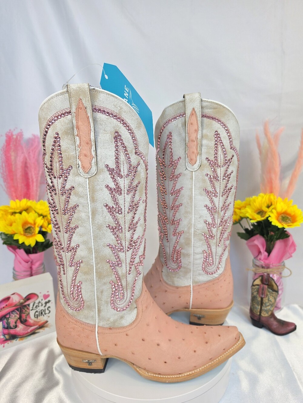 LANE Skylight Cowgirl Boots W/ Swarovski Crystals 9.5 - Picture 5 of 11